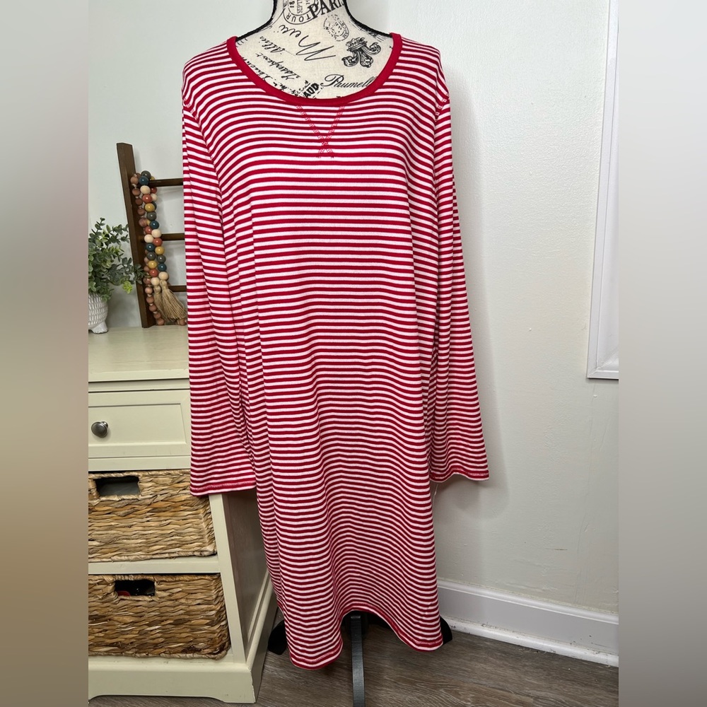 Brand New-Charter Club Printed Long-Sleeve Soft Knit Sleepshirt